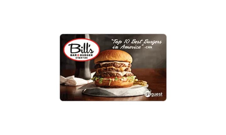 Bill’s Bar & Burger gift card